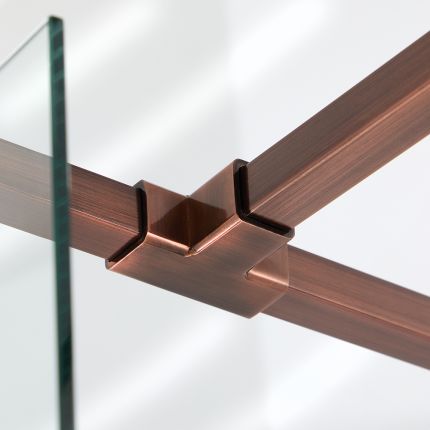 T-Verbindingsstuk voor Stabilisatiestangen Douchewanden - Koper | Eris