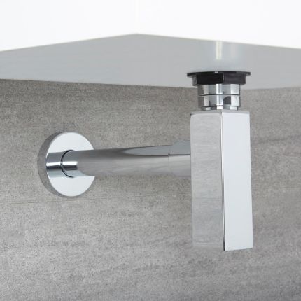 Wastafel Sifon Vierkant Chroom