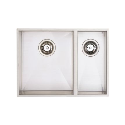 Harlyn Carbis - 1,5-Baks Roestvrijstalen Keukenspoelbak - Linker of Rechter Uitvoering - 58cm x 43cm