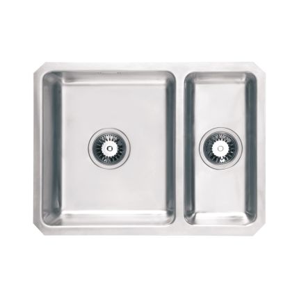 Harlyn Carbis - 1,5-Baks Roestvrijstalen Keukenspoelbak - 60cm x 45cm