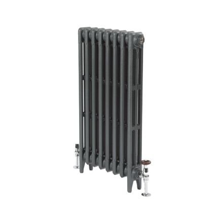 Gietijzeren Radiator 3-Koloms 76cm Hoog Antiek Zilver | Kies de Breedte | Mercury