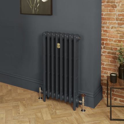 Gietijzeren Radiator 3 Kolommen 86cm Hoog - Railings Grey 31 van Farrow & Ball | Kies de Breedte | Mercury