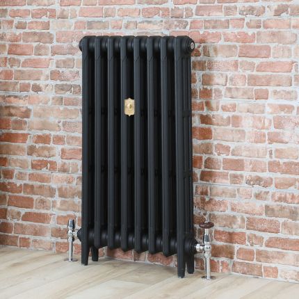 Gietijzeren Radiator Hoog Leisteen Zwart | H.66cm x Kies De Breedte | Mercury