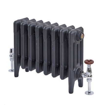 Gietijzeren Radiator 4-Koloms 56cm Hoog Leisteen Zwart | Kies de Breedte | Mercury