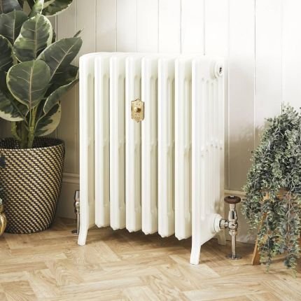 Gietijzeren Radiator Porseleinwit H. 66cm x Kies de Breedte| Isabel