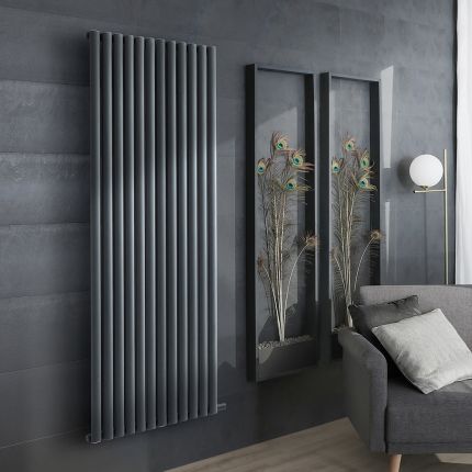 Vloeistofvrije Elektrische Design Radiator Verticaal | Keuze Afmeting en Afwerking | Optie WiFi Thermostaat | Revive Ardus - ECOSO van Hudson Reed