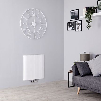 Design Radiator Horizontaal Aluminium Matwit 60cm Hoog | Kies de Breedte | Aurora