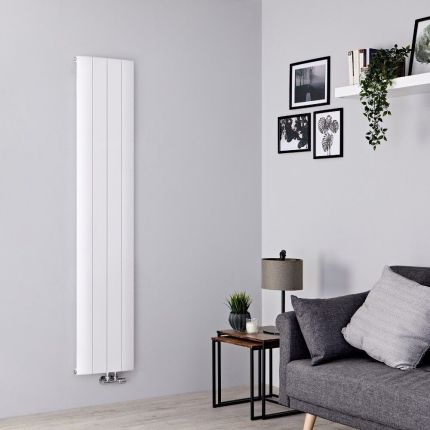 Design Radiator Verticaal Aluminium Matwit | Kies de Afmeting | Aurora