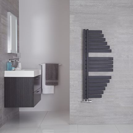 Designer Handdoekradiator 110cm x 48,3cm - Antraciet | Lazio