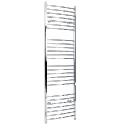 Elektrische Handdoekradiator Gebogen Chroom 50 x 180cm Incl. Standaard Verwarmingselement | Kent
