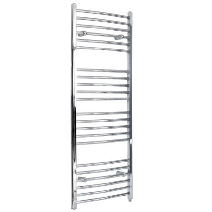 Elektrische Handdoekradiator Gebogen Chroom 60 x 160cm Incl. Standaard Verwarmingselement | Kent