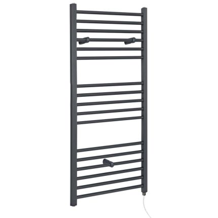 Elektrische Handdoekradiator Incl. Standaard Verwarmingselement Vlak Antraciet 40 x 120cm | Artle