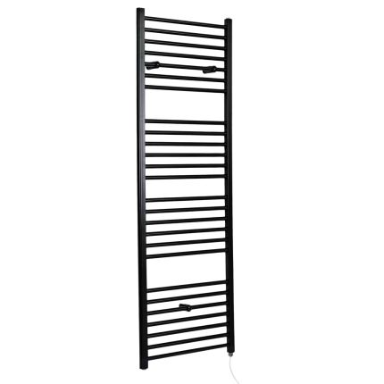Elektrische Handdoekradiator Incl. Standaard Verwarmingselement Vlak Zwart 40 x 180cm | Nox