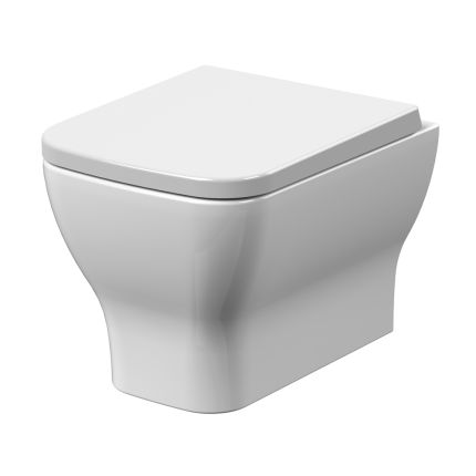 Hangend Toilet Randloos Modern Vierkant met Soft-Close Toiletzitting