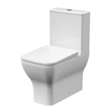 Duoblok Toilet Randloos Vierkant Modern met Soft-Close Toiletzitting