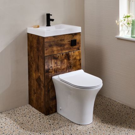 Marbury Toilet Fontein Combinatie Modern, Incl. WC-ombouw 50cm x 89cm | Keuze Afwerking | Cluo