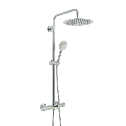 Douchekolom - Thermostatische Douchekraan Modern met Ronde Douchekop, Handdouche en Baduitloop | Keuze Afwerking | Arlo