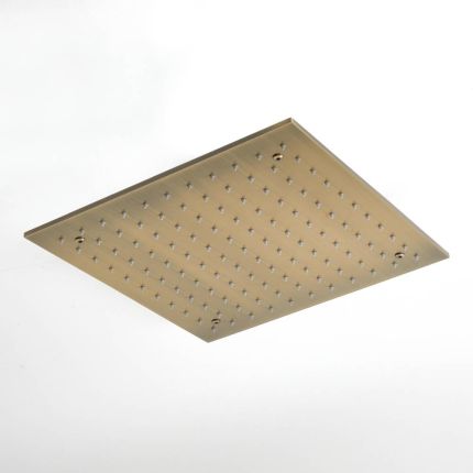 Verzonken Plafond Douchekop 40cm Vierkant Modern - Antiek Messing | Alama