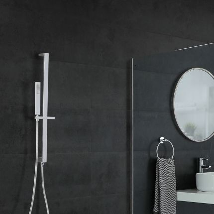 Glijstangset met Handdouche Modern Chroom | Kubix