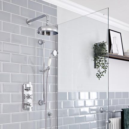 Hudson Reed Elizabeth - Douchekraan Thermostatisch Inbouw 2-Weg  Klassiek - Chroom en Wit
