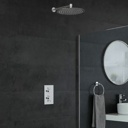 Como 1-weg Inbouw Thermostaatkraan incl d.20cm Douchekop en Douche-arm