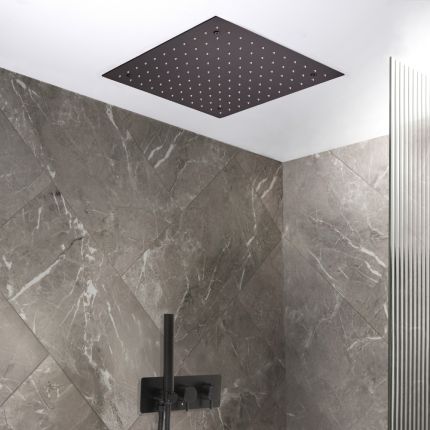 Thermostatische Inbouw Douchekraan 2-Weg met Omstel Incl. Inbouw Plafond Douchekop en Handdouche - Modern | Keuze Afwerking | Otto