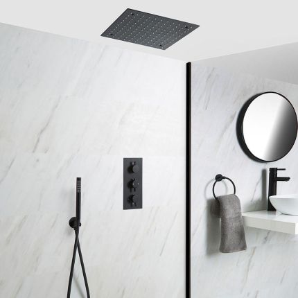 Douchesysteem Thermostatisch Zwart - Creëer Uw Eigen Douchesysteem | Nox