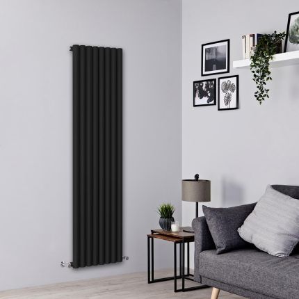 Design Radiator CV Verticaal (Enkel Paneel) Modern 178cm x 47,2cm - Zwart | Savy