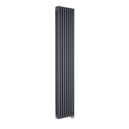 Kolomradiator Elektrisch Klassiek Verticaal (3-Kolommen) Antraciet 180cm x 38cm | Keuze WiFi-Thermostaat en Kabelafdekking | Windsor
