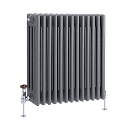 Radiator Klassiek Vier Kolommen Horizontaal 60cm x 60,5cm Antraciet | Windsor