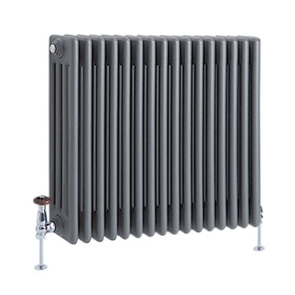 Radiator Klassiek Vier Kolommen Horizontaal 60cm x 78,5cm Antraciet | Windsor
