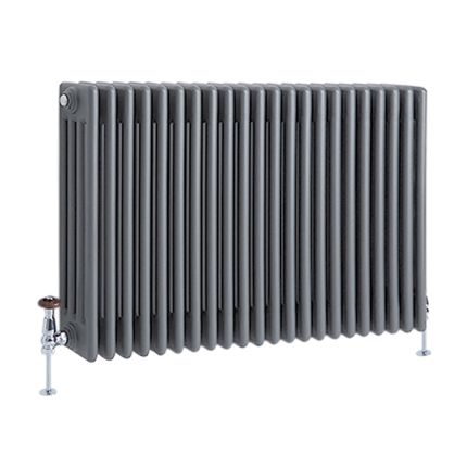 Radiator Klassiek Vier Kolommen Horizontaal 60cm x 101cm Antraciet | Windsor