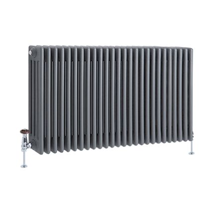 Radiator Klassiek Vier Kolommen Horizontaal 60cm x 119cm Antraciet | Windsor
