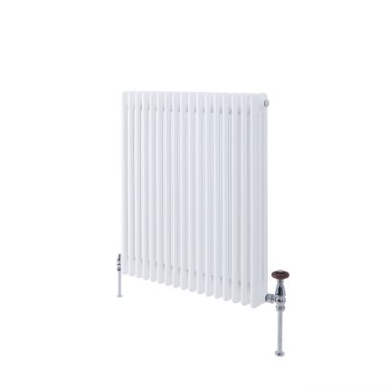 Kolomradiator CV Horizontaal 3-Koloms Klassiek 75cm x 78,5cm - Wit | Windsor