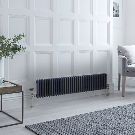 Kolomradiator CV Horizontaal 3-Koloms Klassiek 30cm x 159,5cm - Antraciet | Windsor