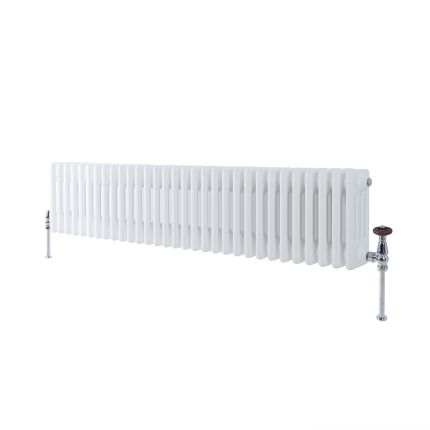 Kolomradiator CV Horizontaal 4-Koloms Klassiek 30cm x 141,5cm - Wit | Windsor