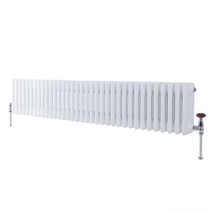 Kolomradiator CV Horizontaal 4-Koloms Klassiek 30cm x 159,5cm - Wit | Windsor