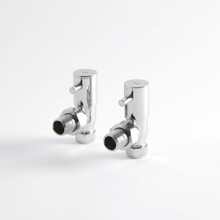 Radiatorkranen Modern Haaks Chroom