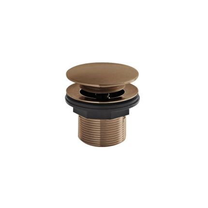 Pop-Up Afvoerplug 60mm voor Bad zonder Overloop - Geborsteld Koper