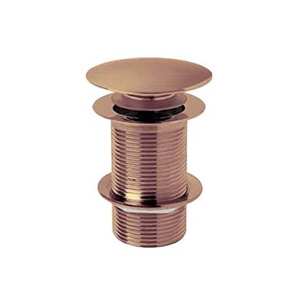 Pop-Up Afvoerplug voor Wastafel zonder Overloop - Geborsteld Koper