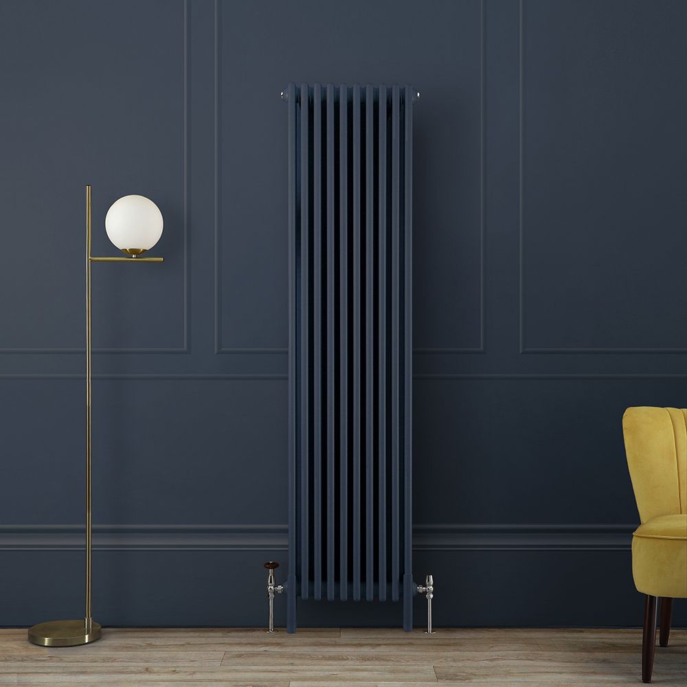 Kolomradiator Verticaal 180cm Klassiek 3-kolommen Blauw (Regal Blue) | Kies de Afmeting | Windsor