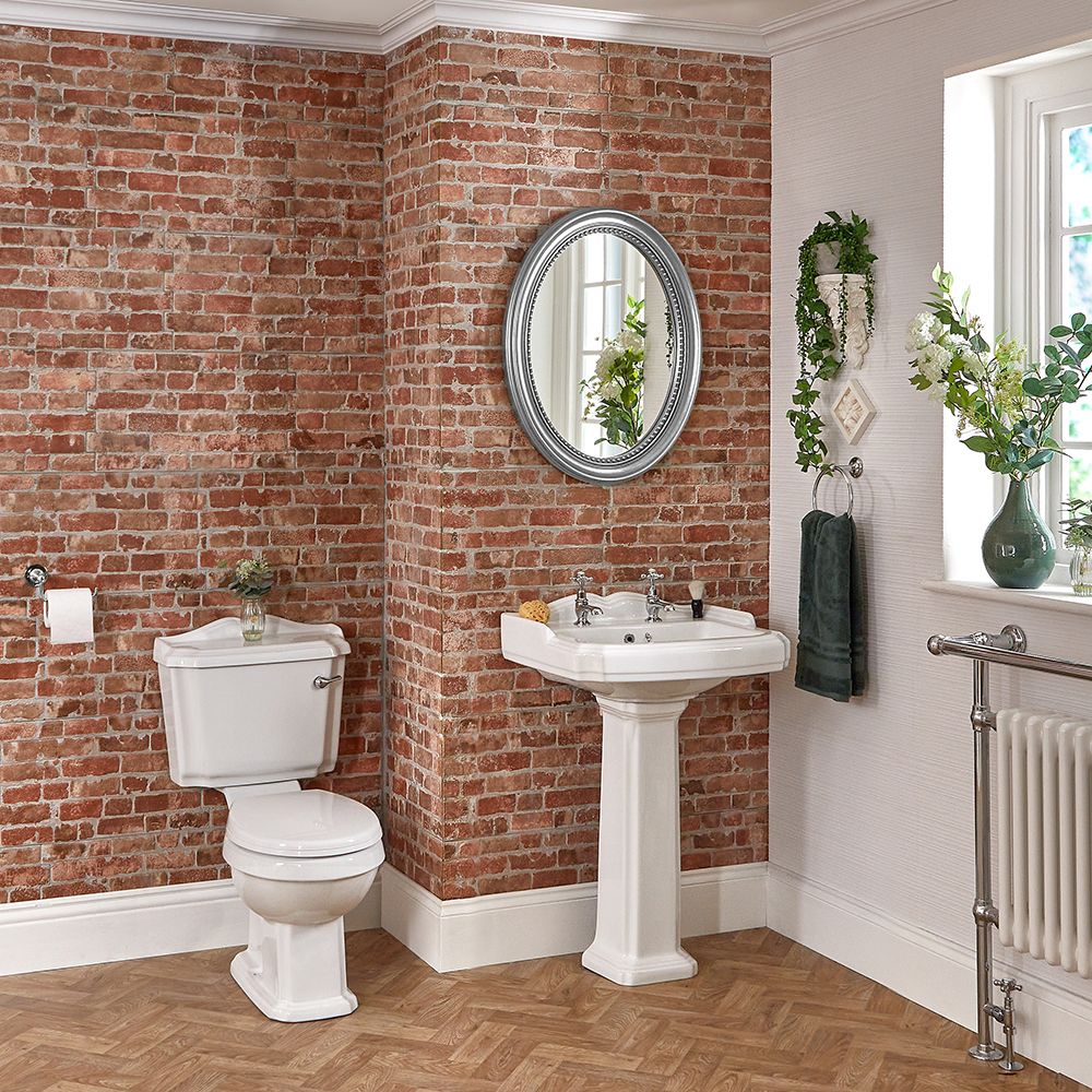 Toilet en Wastafel Staand Klassiek Wit | Windsor