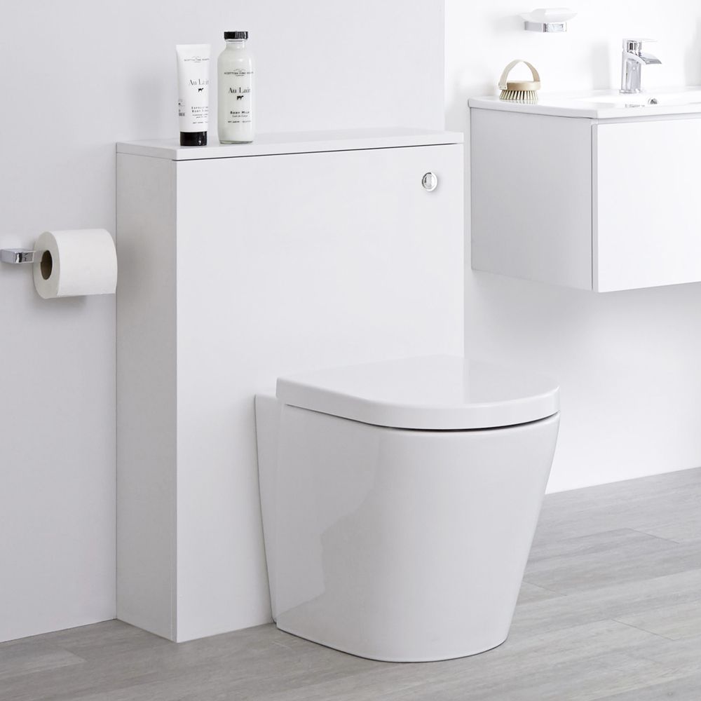 Toilet Staand Keramisch Wit met en Ombouw Wit |
