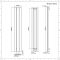 Design Radiator Verticaal Aluminium Middenaansluiting Antraciet 180cm x 28cm 805 Watt | Aurora