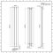 Design Radiator Verticaal Aluminium Middenaansluiting Matwit 180cm x 28cm 805 Watt | Aurora