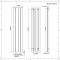 Design Radiator Verticaal Aluminium Middenaansluiting Matwit 180cm x 37,5cm 1073 Watt | Aurora