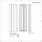 Design Radiator Verticaal Aluminium Antraciet 160 x 49,5cm 1.068Watt | Aloa