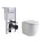 Ashbury Hangend Keramiek Toilet incl Inbouwreservoir ( Small) en Keuze Spoelknop