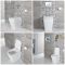 Toilet Staand Keramisch Vierkant Inclusief Soft-close WC-Bril Wit | Sandford