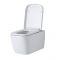Toilet Hangend Keramisch Vierkant met Soft-Close WC-Bril Wit | Milton